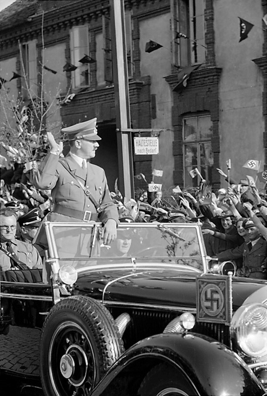 Adolf Hitler entering Graz, Austria three weeks after the Anschluss